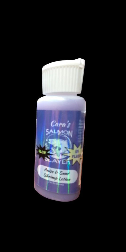 Cara's Salmon Slayer Anise & Sand Shrimp Lotion with UV Flash