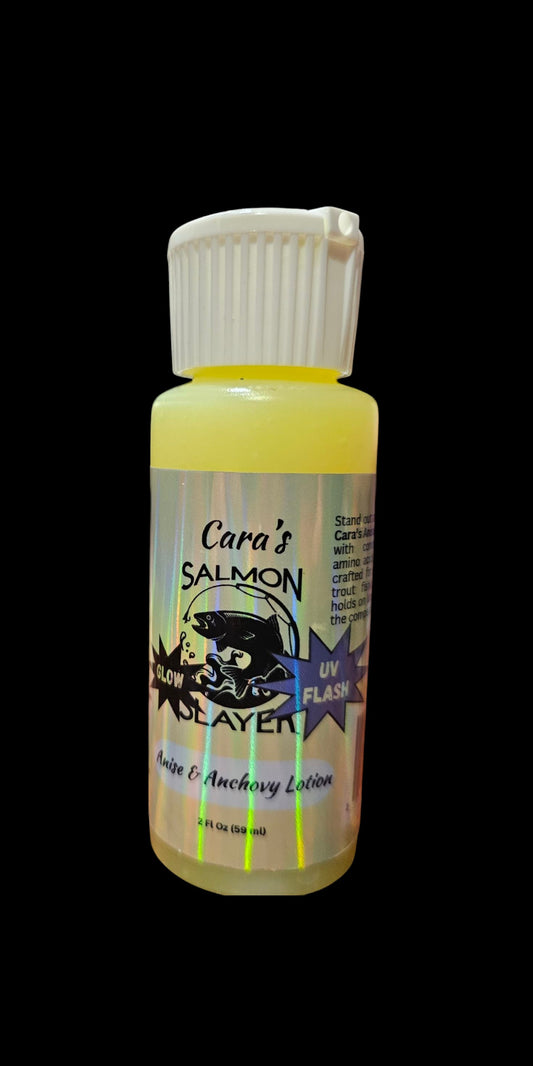 Cara's Salmon Slayer Anise & Anchovy Lotion with UV Flash